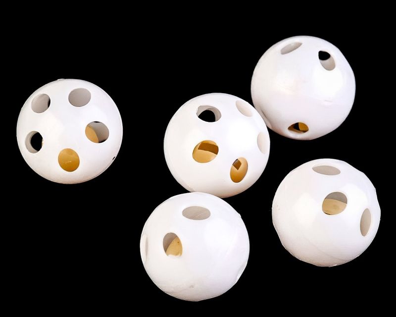 Chrastítko kulička 750736, bílé, malé, průměr 24mm