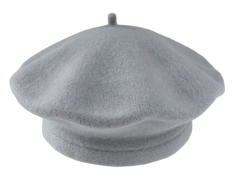 Dámský vlněný baret TONAK FLORA 001-080529, světle šedý, univerzální velikost