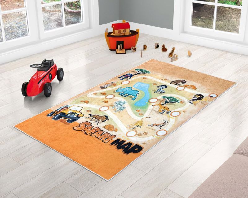 Dětský koberec, běhoun kusový 3D SAFARI, 80x150cm