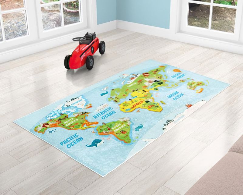 Dětský koberec, běhoun kusový 3D SVĚTADÍLY, 80x150cm