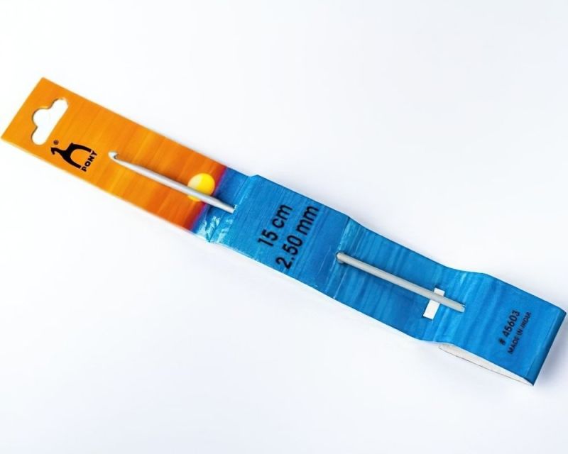 Háček na háčkování PONY, hliník / teflon 45603, velikost 2,5mm, délka 15cm