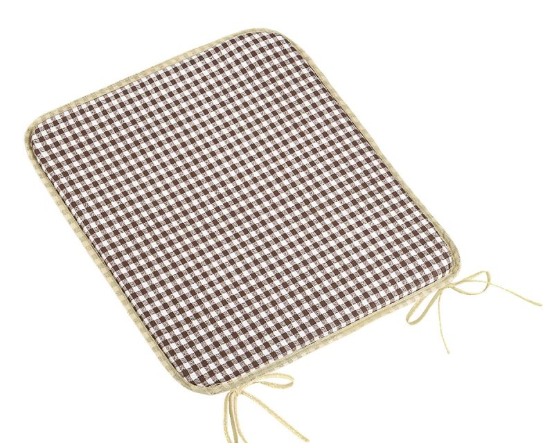 Hladký sedák BERTA 34/608, KOSTIČKA HNĚDÁ, čtverec 40x40cm