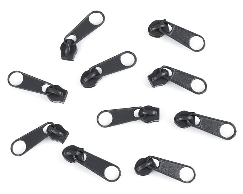 Jezdec ke spirálovému zipu POL 3 mm, 070272/312 tmavě šedý, kovový, bez aretace / s táhlem