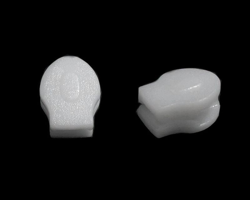 Jezdec ke spirálovému zipu POL 3 mm, 090690 bílý, plastový, bez aretace / bez táhla