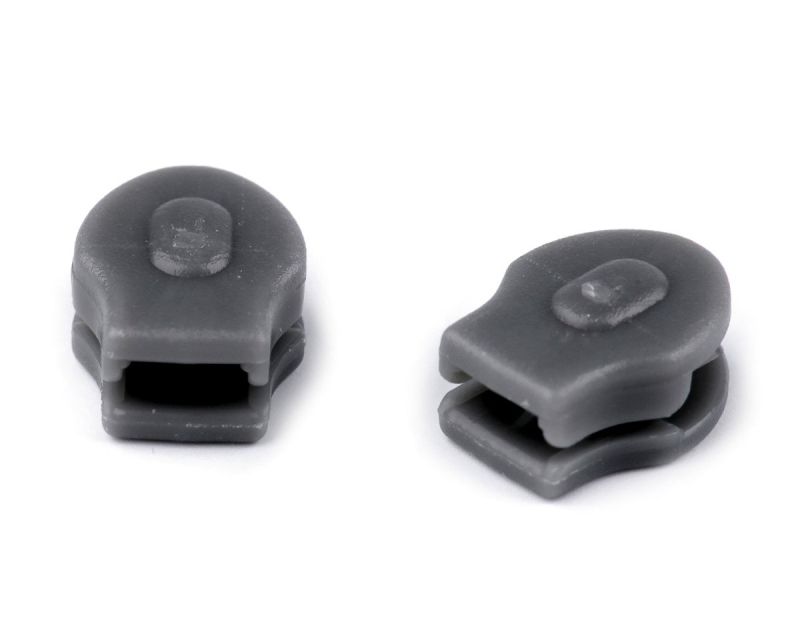 Jezdec ke spirálovému zipu POL 3 mm, 090690 šedý, plastový, bez aretace / bez táhla