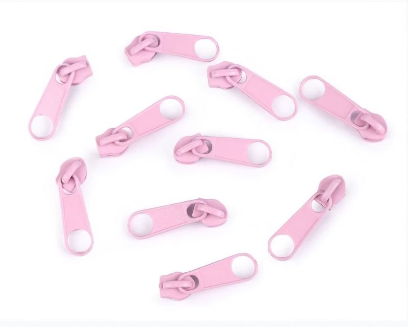 Jezdec ke spirálovému zipu POL 3 mm, 70272/133 světle růžový, kovový, bez aretace / s táhlem