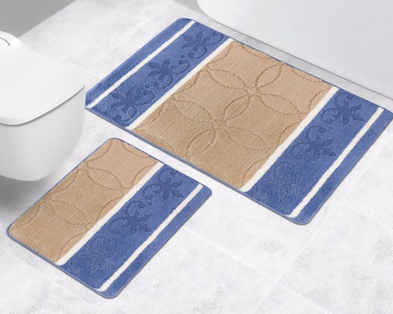 Koupelnová předložka BANY, ORNAMENT MODRO-BÉŽOVÝ (více rozměrů)