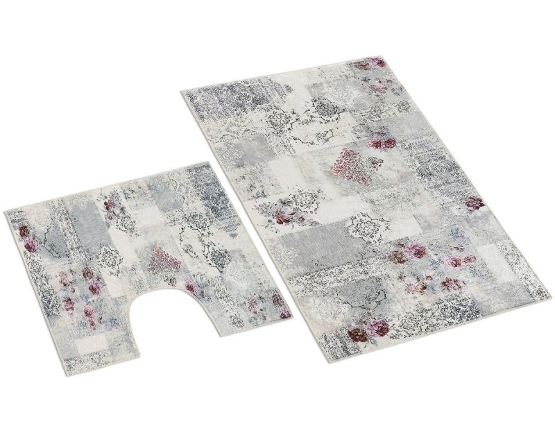 Koupelnová souprava 3D ORNAMENT, 100x60cm (předložka) + 60x50cm (na WC)