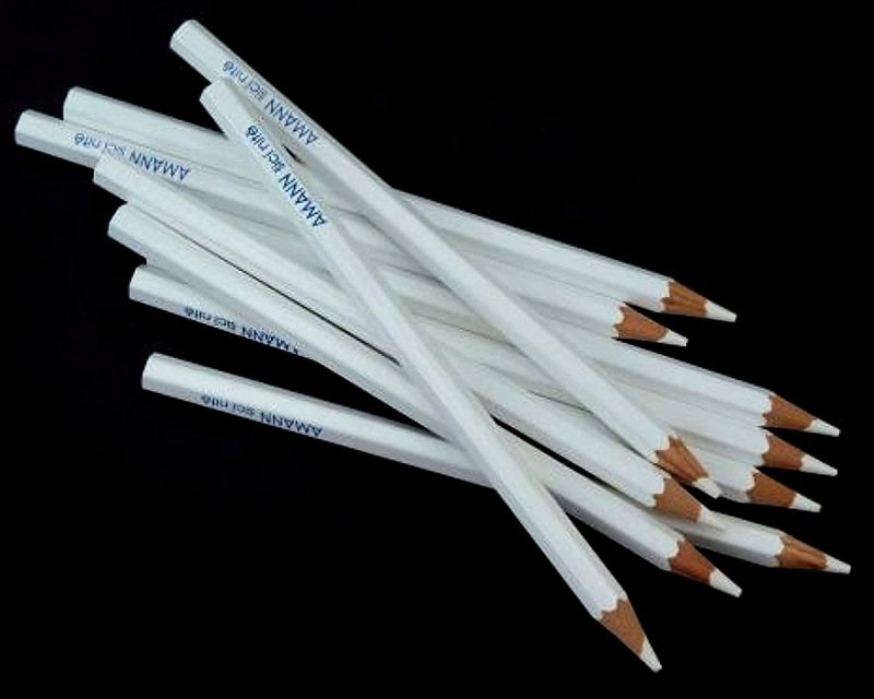 Krejčovská křídová tužka, ořezávací, AMANN 050769/1, bílá