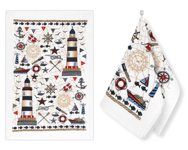 Kuchyňská utěrka froté 205 MOŘE, béžová 1 kus, 40x60cm