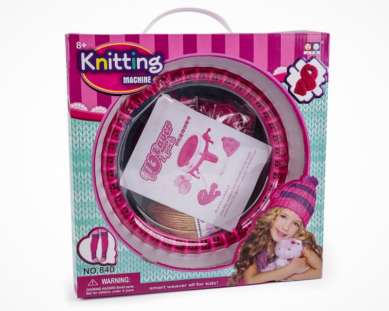 Mlýnek na pletení 790935/2 19 x 35 cm  velký, bílo-růžový, 1 sada