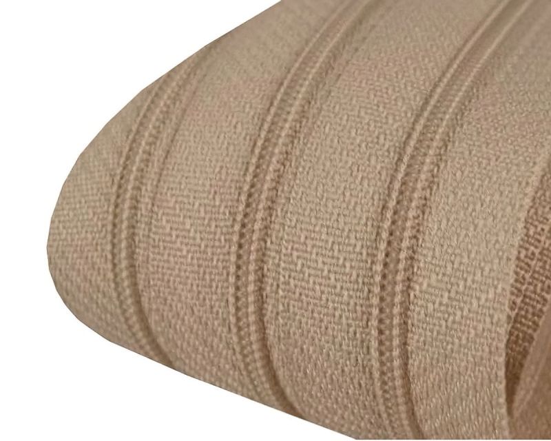 Nekonečný zip spirálový POL 050716/309 hnědý přírodní, šířka 3 mm (v metráži)