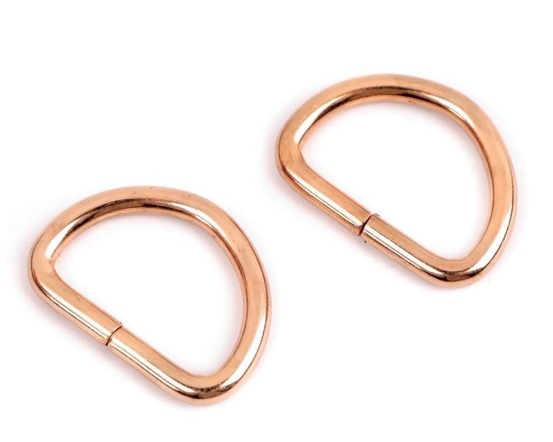 Polokroužek na koženou galanterii š.20 mm 06 růžové zlato