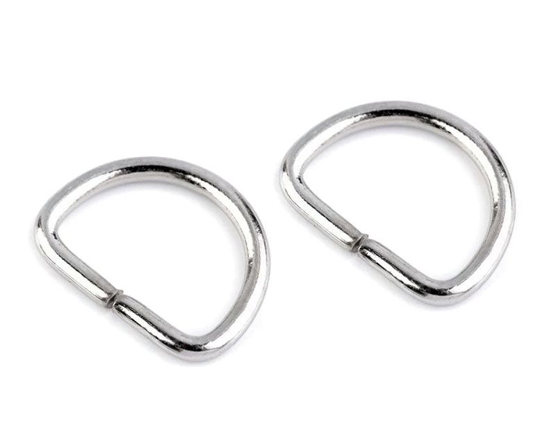 Polokroužek na koženou galanterii š.20 mm 01 nikl, stříbrná