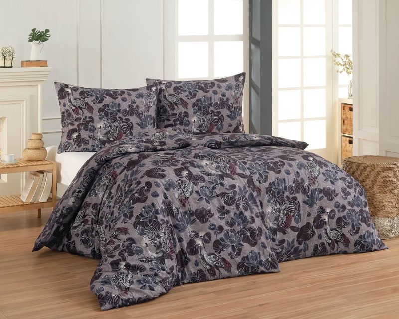 Povlečení Matějovský BIRDIE, fialovo-šedé, bavlna hladká, digitál (více rozměrů)