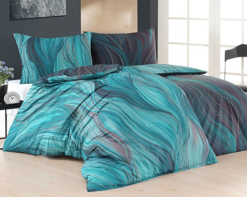 Povlečení Matějovský INFINITUM PETROL, modré vlny (více materiálů, rozměrů)