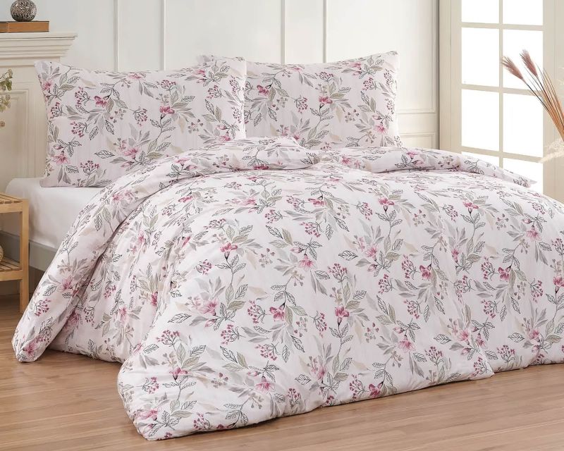 Povlečení Matějovský CLAUDIA, květinový vzor, bílé, mako jersey, (více rozměrů)