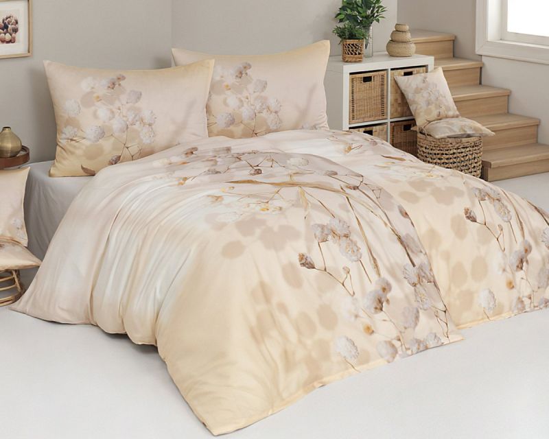 Povlečení Matějovský JULIA, béžová, bavlna hladká digitál, 140x200cm + 70x90cm