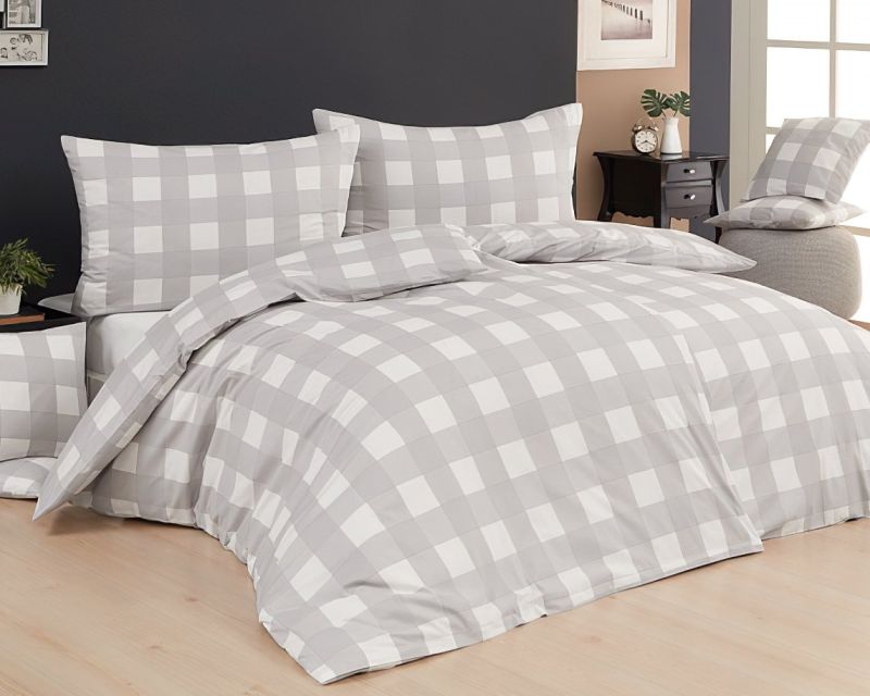 Povlečení Matějovský QUADRO GREY, šedá kostka (více materiálů, rozměrů)