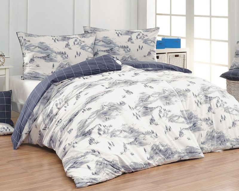 Povlečení Matějovský POLAR BLUE, zasněžené hory, bavlna hladká (více rozměrů)