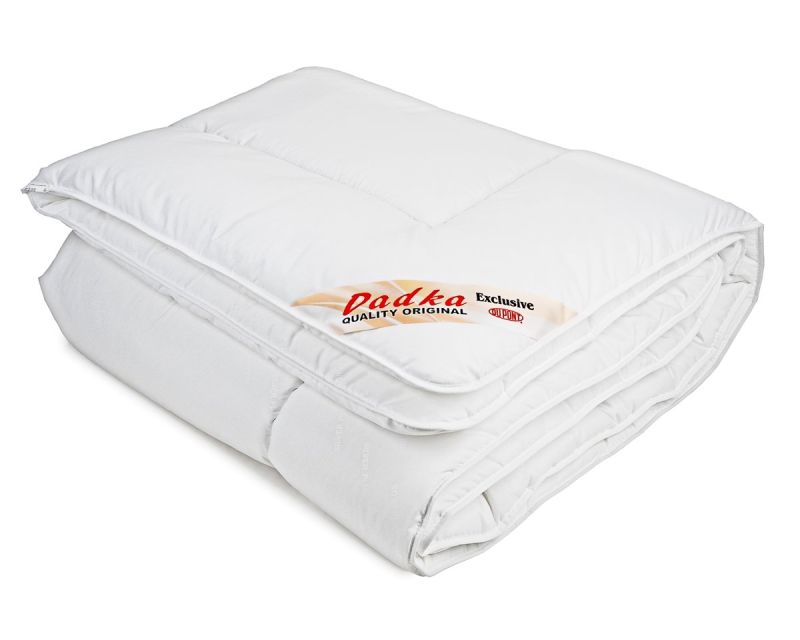 Celoroční prošívaná antibakteriální přikrývka Dadka EXCLUSIVE SILVER z dutého vlákna, bílá (více rozměrů, hmotností)