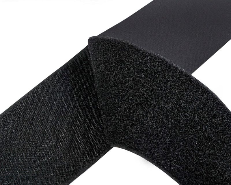 Suchý zip háček + plyš 750186 černý, šířka 10cm (v metráži)