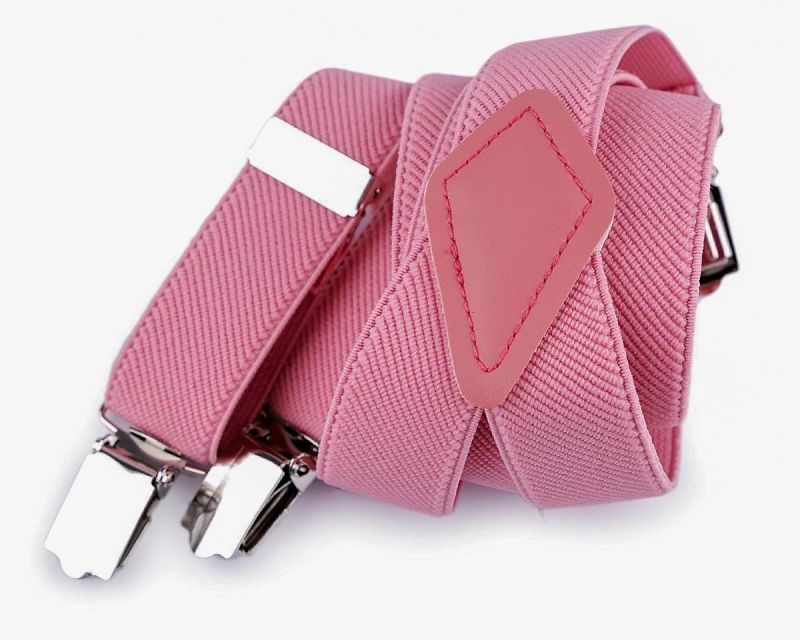 Šle dětské jednobarevné, délka 80cm, šíře 2,5cm, tvar Y, RŮŽOVÉ, 650263/06