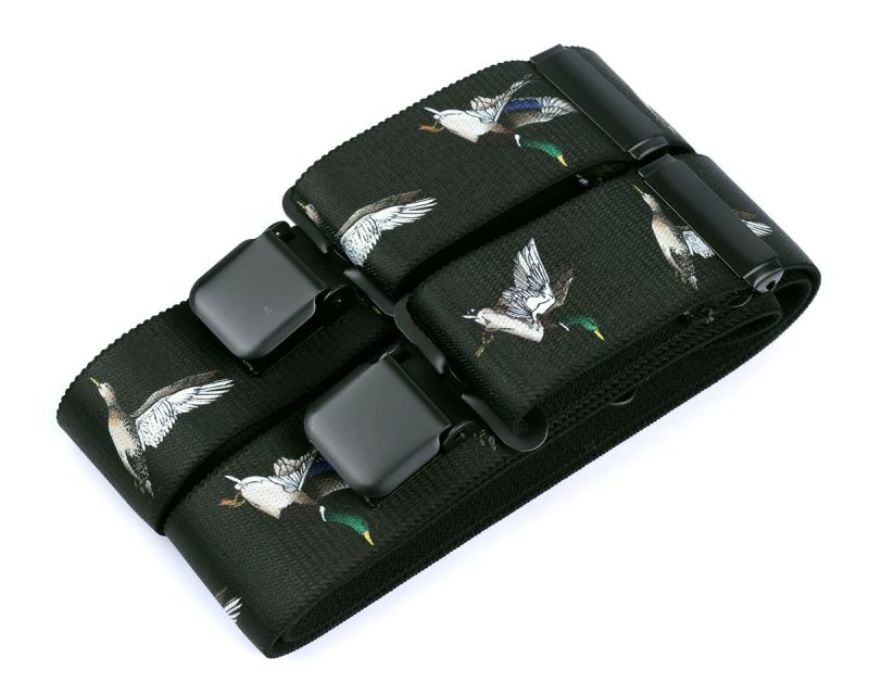 Šle pánské myslivecké KACHNY, délka 120cm, šíře 4cm, tvar Y, tmavě zelené, 650370/02