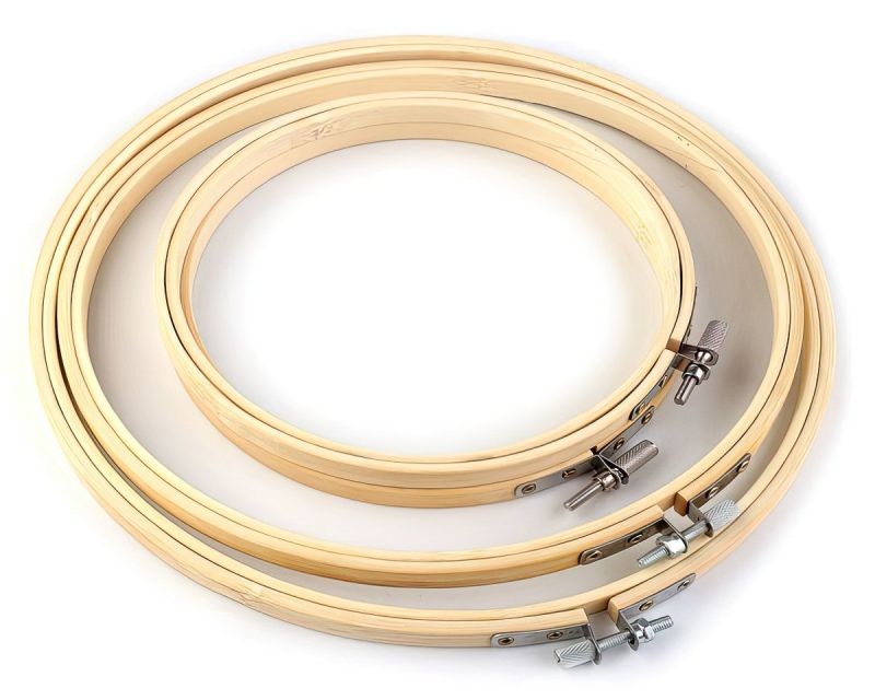 Vyšívací bambusové kruhy 750562, světlé, sada 4 kusy, průměr 12; 15; 20,3; 22,5cm