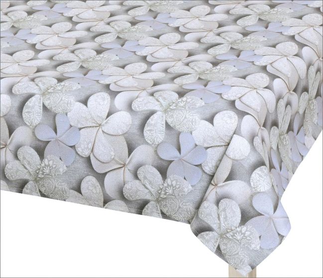 Kuchyňský ubrus DITA 401, ŠEDÝ KVĚT, 120x160cm (obdélník) 