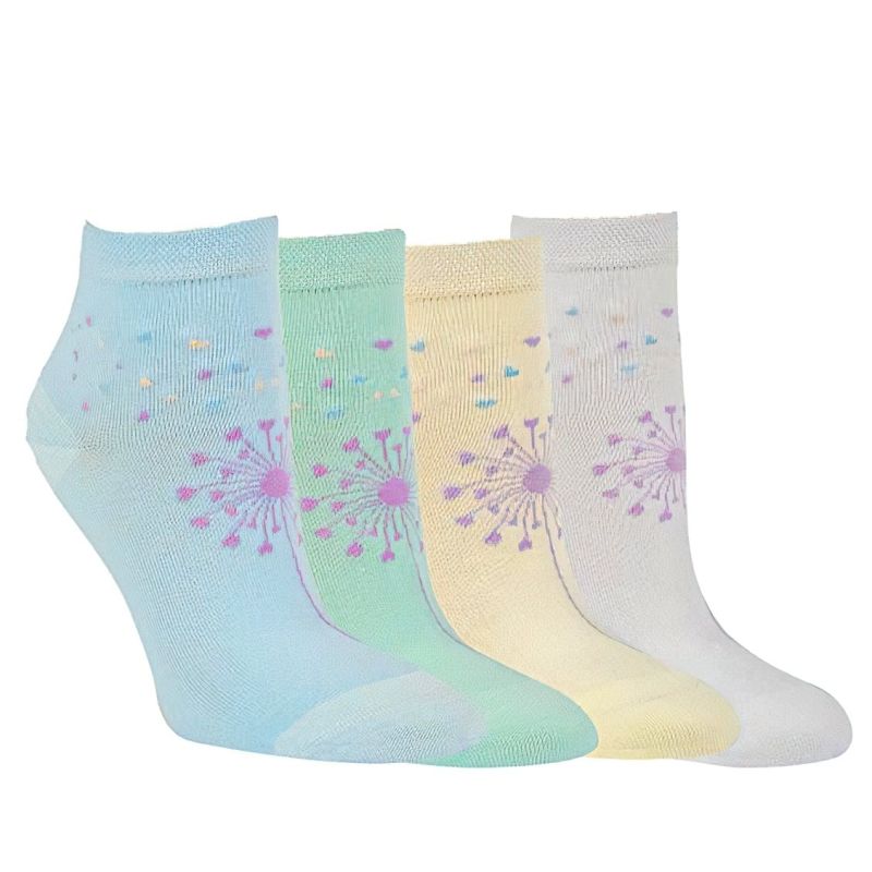 Ponožky kotníkové bambusové 1528224, vzorované, kotníkové, antibakteriální, dámské, 4 páry (více velikostí)