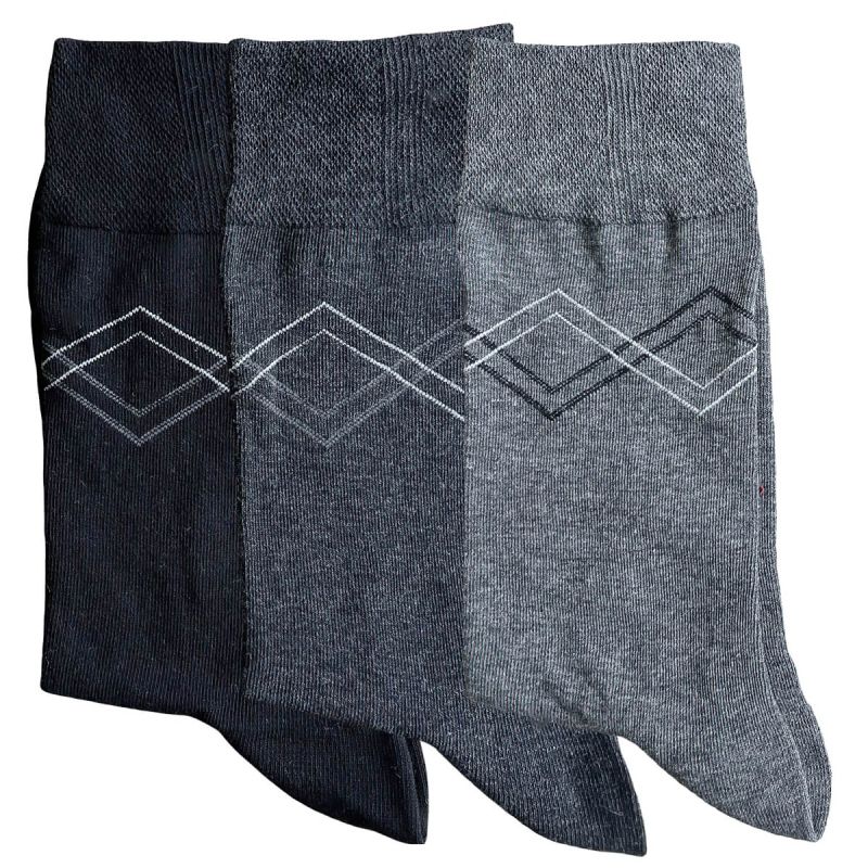 Ponožky zdravotní 3219423, černo- šedé mix, klasické, bez gumiček, pánské, 3 páry (více velikostí)