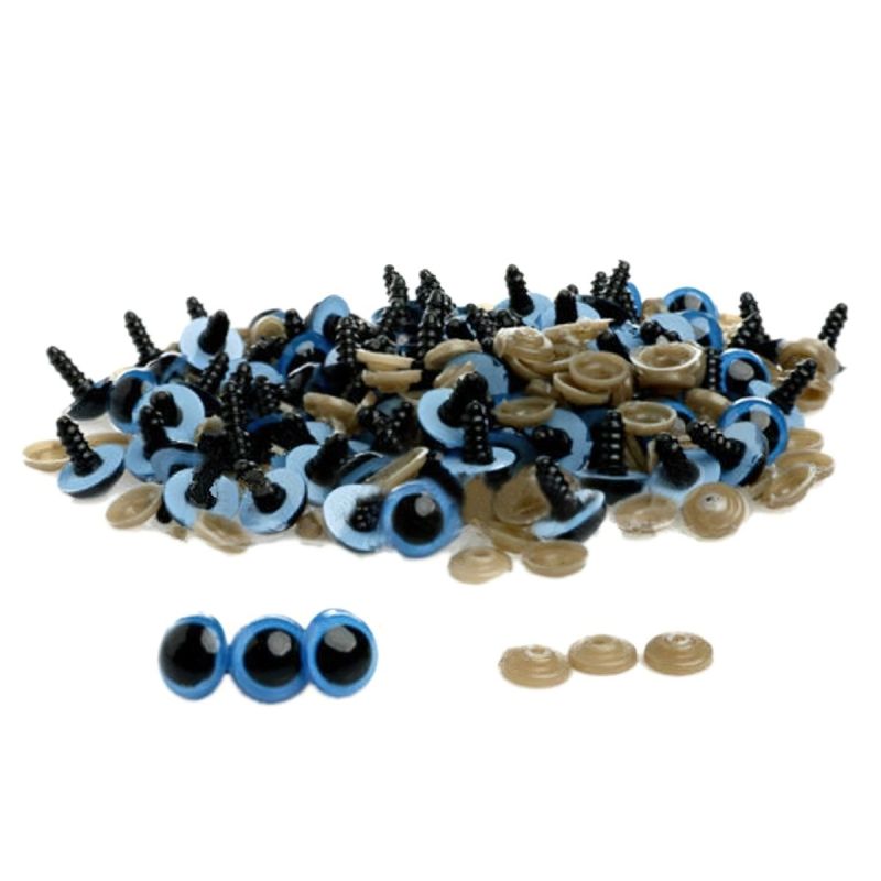 Bezpečnostní oči, jednobarevné modré, průměr 10mm 