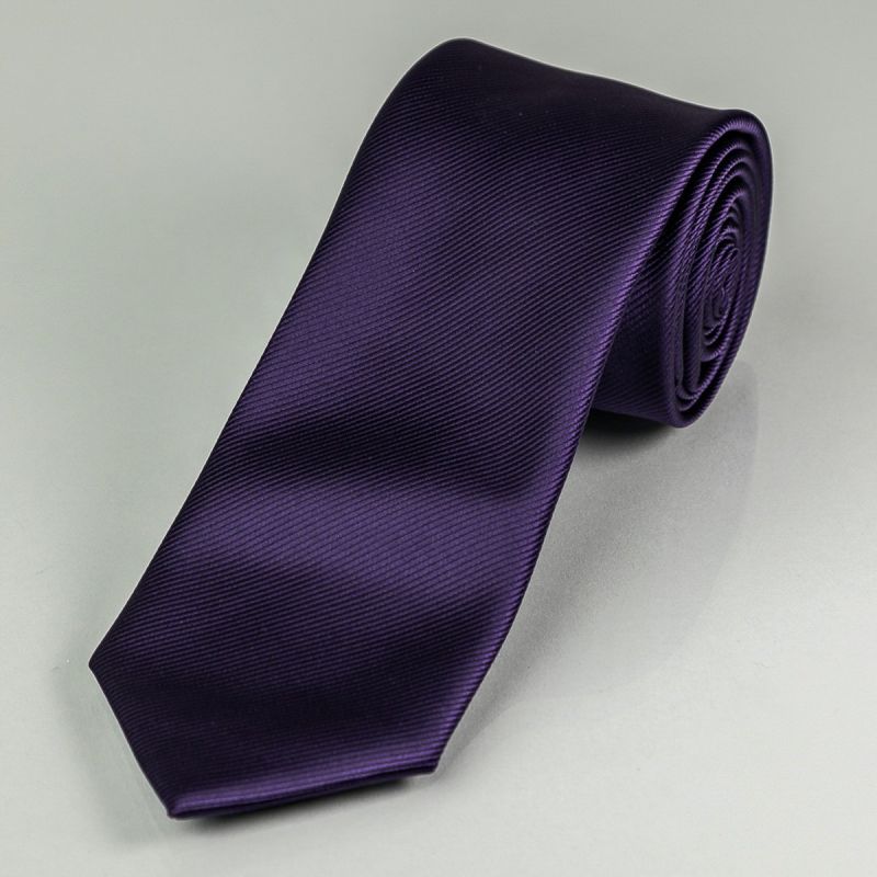 Kravata pánská AMJ proužkovaná KU0019, tmavě fialová