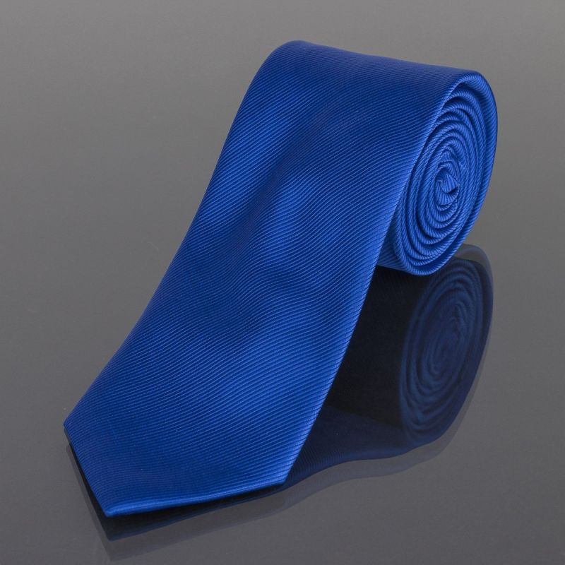 Kravata pánská AMJ jednobarevná KU0016, modrá