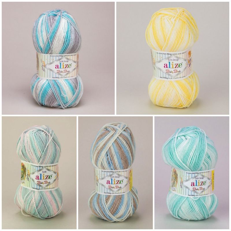 Pletací příze Alize BABY BEST BATIK, melírovaná, antipillingová, 100g/240m