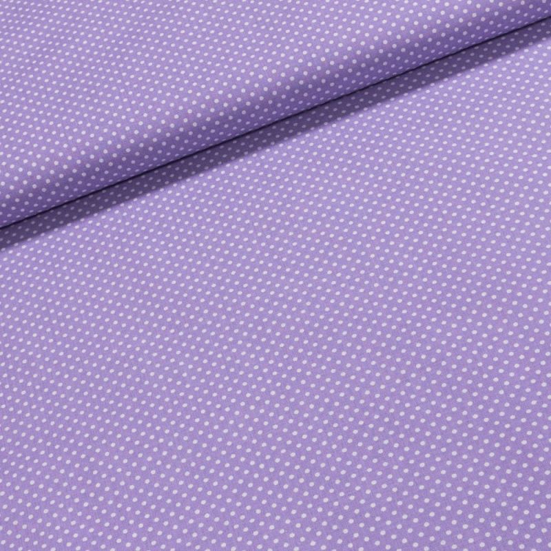 Bavlněné plátno Jolana JO004/13 bílý puntík na fialové 2 mm, š.150cm (látka v metráži)