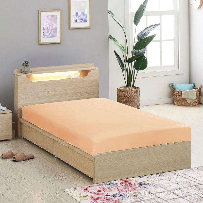 Bavlněné plátěné prostěradlo, plachta 150x230cm,okrové