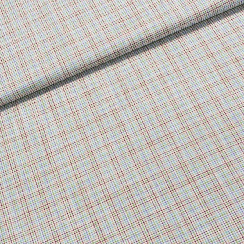 Bavlněné plátno 1031 1603, drobné kárko, zeleno-hnědá, š.150cm (látka v metráži)