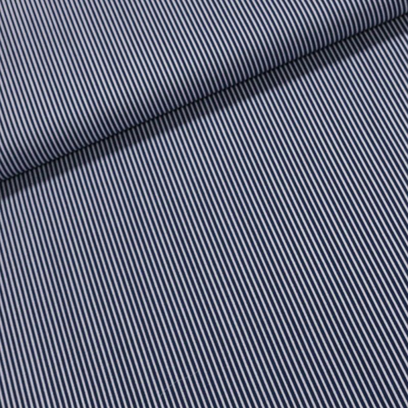Bavlněné plátno Jolana JO002/02 tmavě modrý a bílý proužek 2mm, š.150cm (látka v metráži)