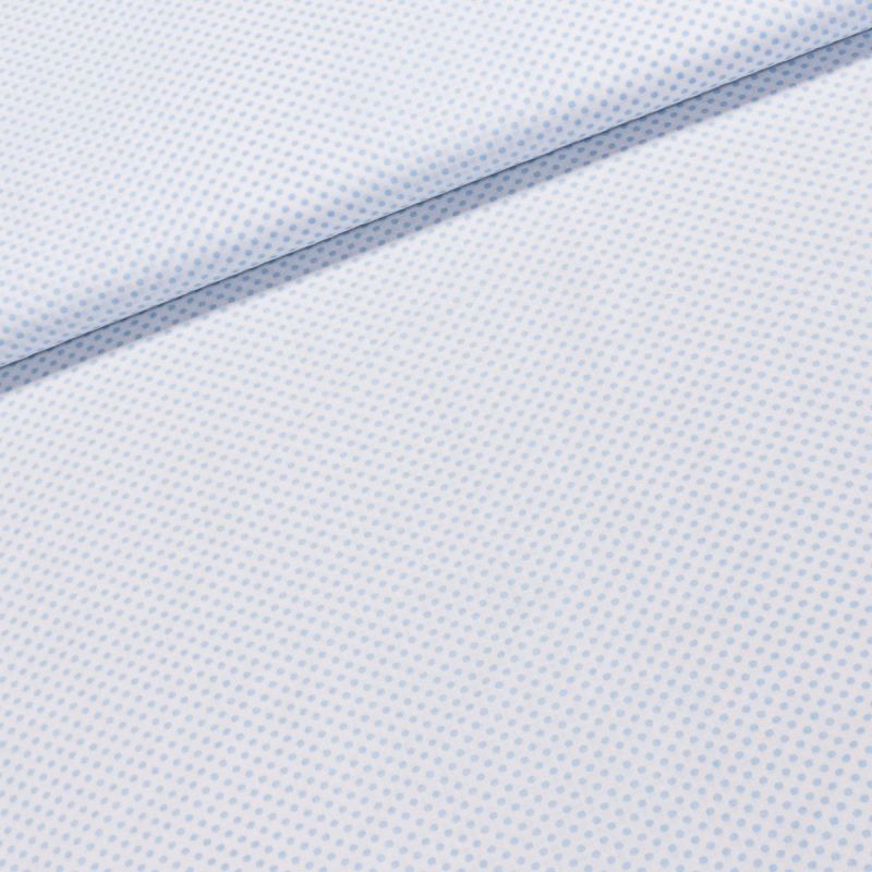 Bavlněné plátno Jolana JO008/09 světle modrý puntík na bílé, š.150cm (látka v metráži)