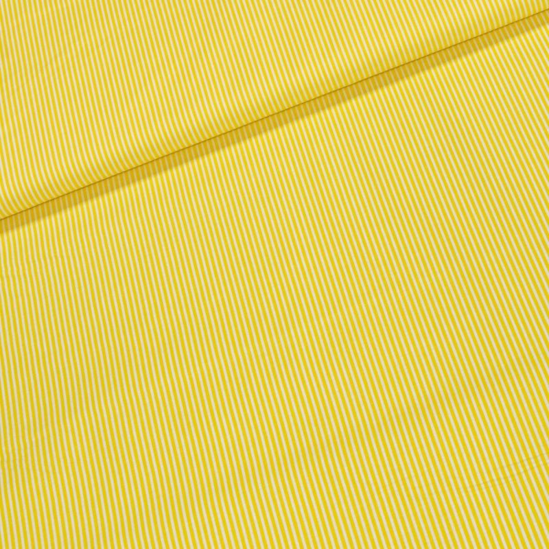 Bavlněné plátno 1361101/36 tenký žlutý proužek, š.150cm (látka v metráži)