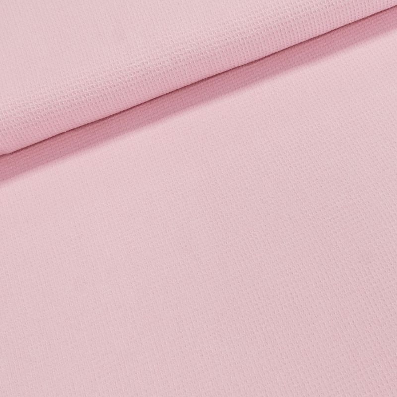 Bavlněné plátno / vaflová drobná vazba 3937-5 jednobarevná růžová, š.150cm (látka v metráži)