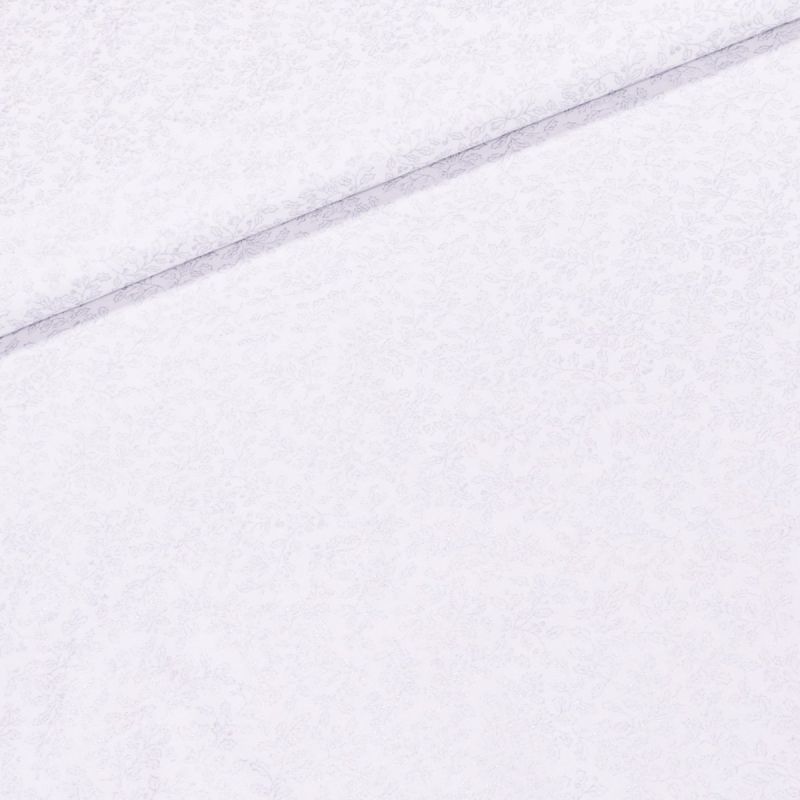 Bavlněné plátno vánoční 1575301-05, stříbrná cesmína na bílé, š.150cm (látka v metráži)