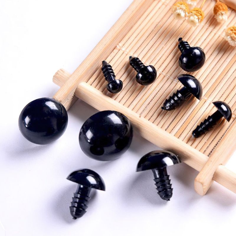 Bezpečnostní oči, jednobarevné černé, průměr 10mm 