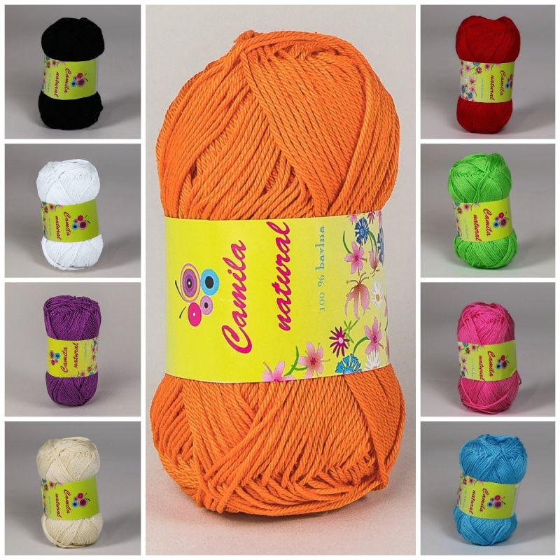 Pletací / háčkovací příze Storex CAMILA NATURAL, jednobarevná, 50g/125m