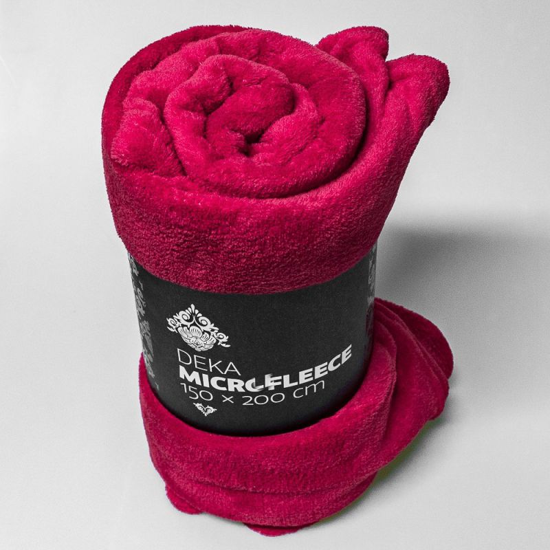 Deka mikrofleece QUENTIN AK-2396 jednobarevná růžová, 150x200cm