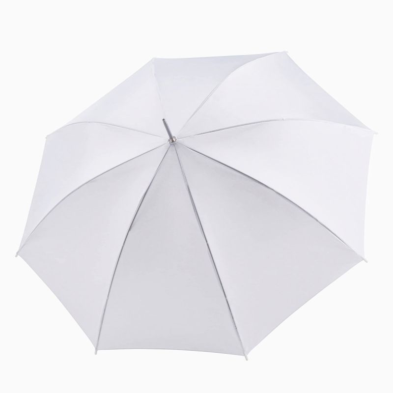 Bílý / svatební deštník DOPPLER 74063WE, holový, vystřelovací, délka 86cm