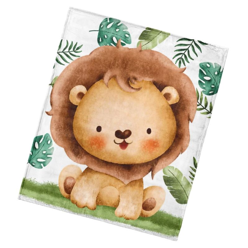 Dětská deka z mikrovlákna (coral fleece) MALÝ LVÍČEK, bílá, 110x140cm