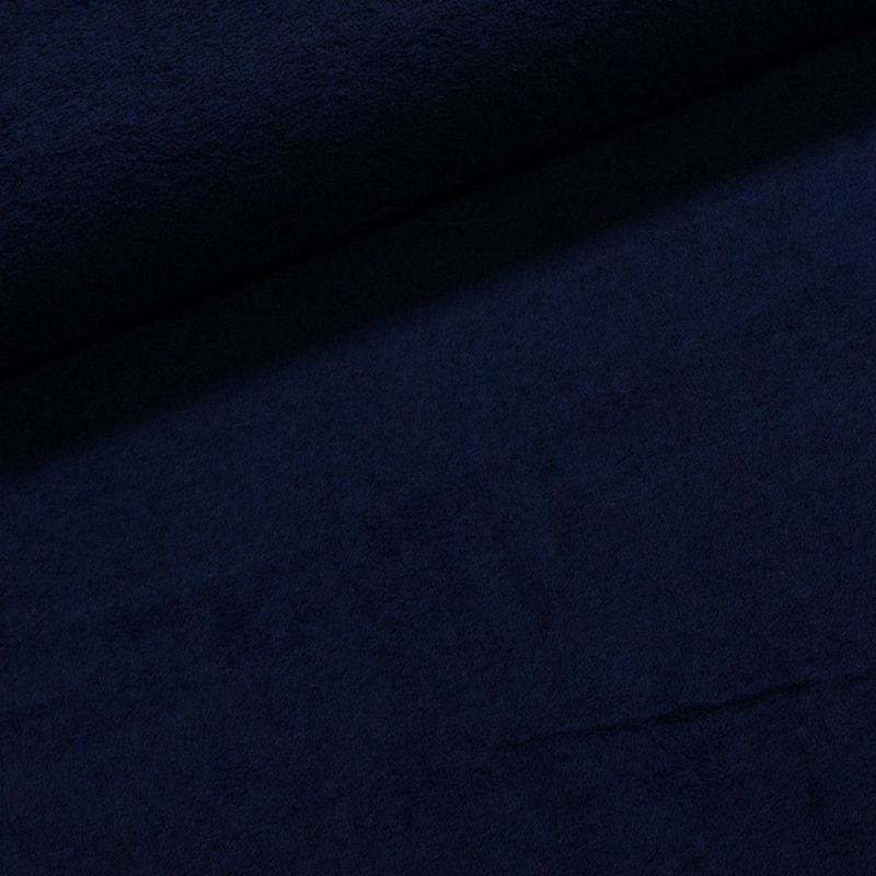 Froté oboustranné 6100/126 UNI jednobarevná tmavě modrá, š.160cm (látka v metráži)